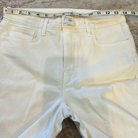 L'AGENCE White Ankle shark bite Cropped Jeans 27 - Picture 4 of 7